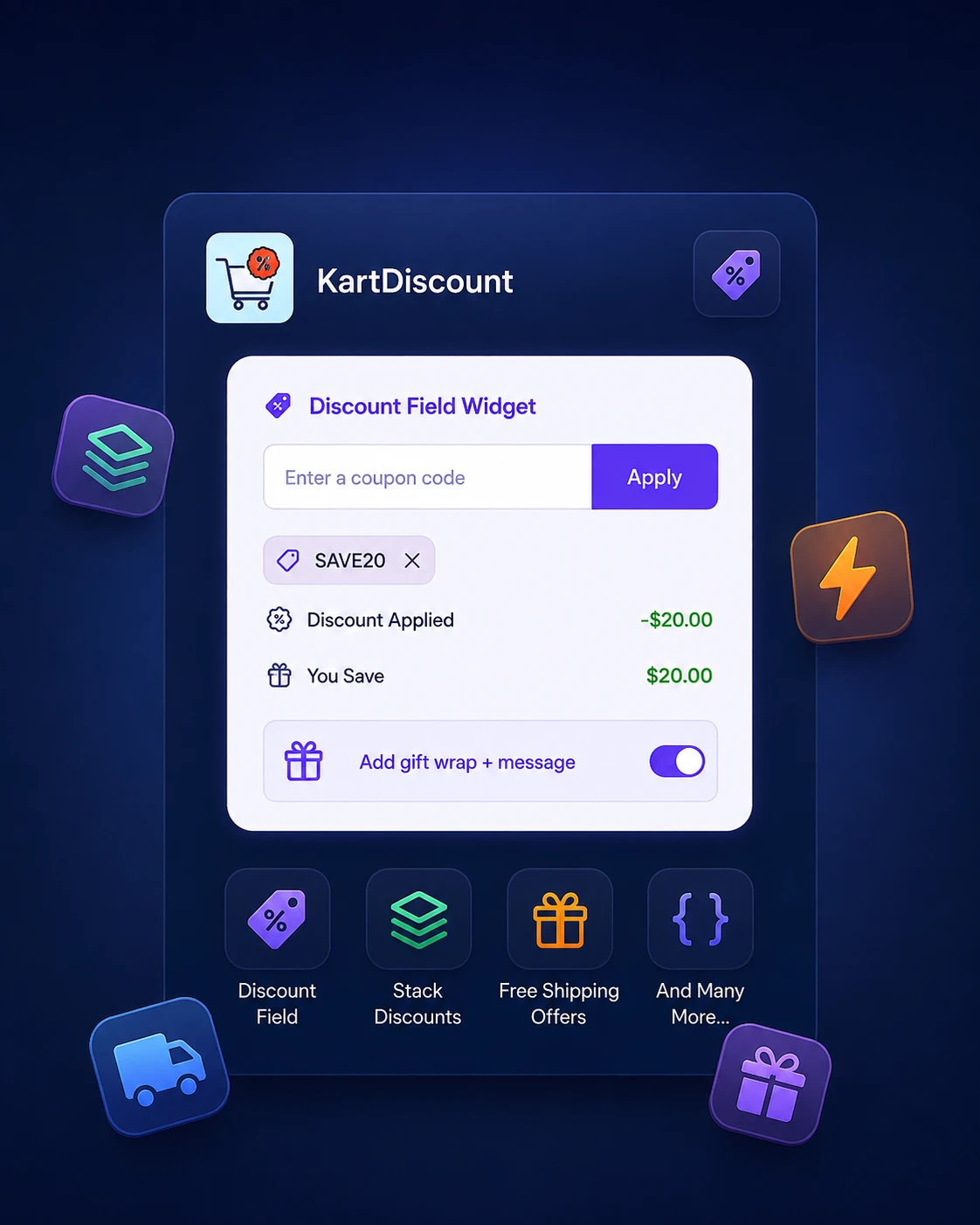 Kart Discount Features